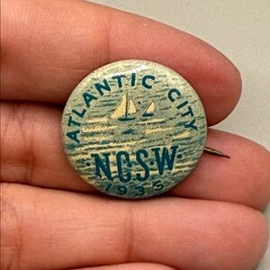 Vintage Atlantic City N.C.S.W.  1936 Greenduck Co Chicago Pin